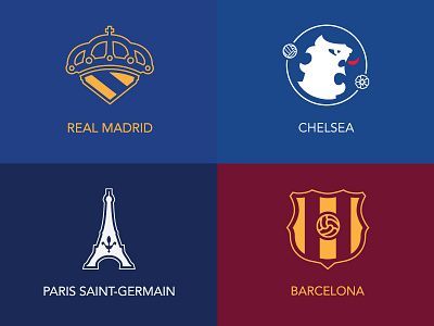 Minimalist Football Logos