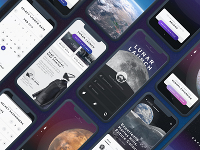 SPACED •► Official #SPACEDchallenge Submission animation app clean dark future principle space spaced spacedchallenge ui ux