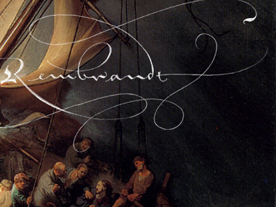 Rembrandt calligraphy flourish hand drawn inverted pencil secretary hand