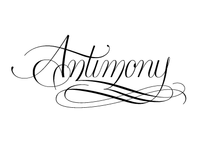 Antimony: Alphabet Book alphabet antimony calligraphy custom lettering english roundhand vector