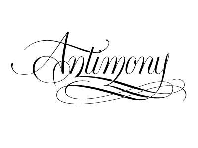 Antimony: Alphabet Book alphabet antimony calligraphy custom lettering english roundhand vector