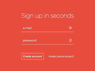 Signup 001 daily flat form interface minimal signup simple ui