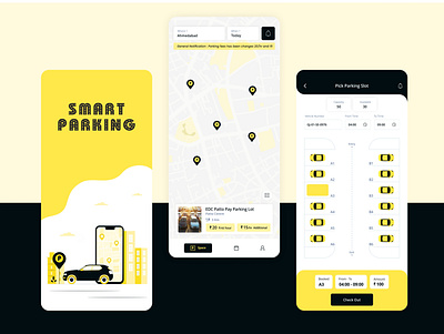 Smart Parking Mobile UI mobileappui parking smartparking uidesign