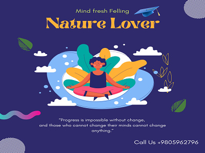 Nature Lover Illustration Post branding design graphic design illustration nature post post vector