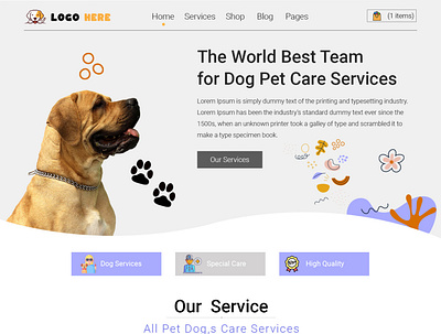 Website Design for Template for Dog Business branding typography typor ui ui design website