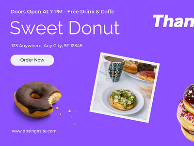 Sweet Donut Design for Social Media Uses