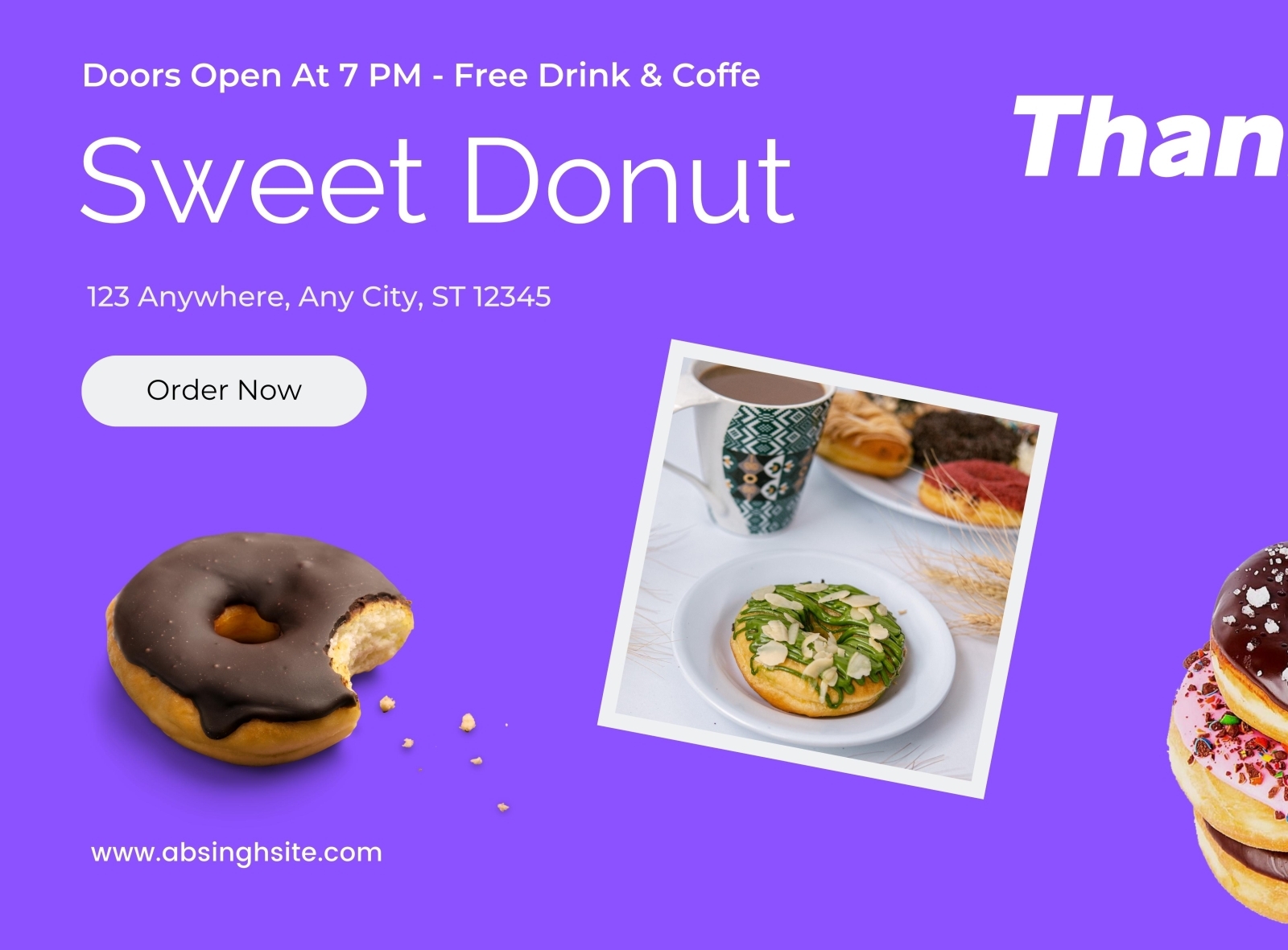 Sweet Donut Design for Social Media Uses by abhinash singh on Dribbble