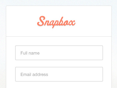 Sign-up Form email gallery name sign in sign up simple snapbox