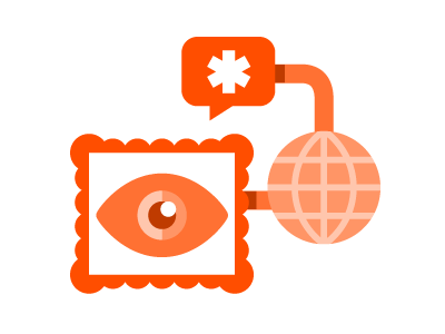 Icons for Hyperakt site branding design drawing eye globe graphic iconography icons illustration symbol vector web