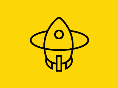 rocket design drawing graphic iconography icons illustration rocket symbol vector yellow