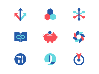 icons for Bloomberg Philanthropies bloomberg branding data visualization design graphic iconography illustration logo symbol vector