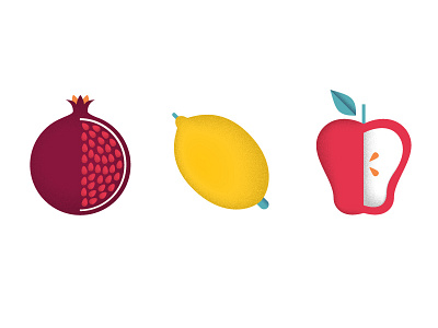 Fruits fruit iconography icons illustrations symbols