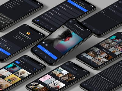 Preset App app app design dark mode dark ui design lightroom preset minimal mobile mobile app mobile app design ui ux