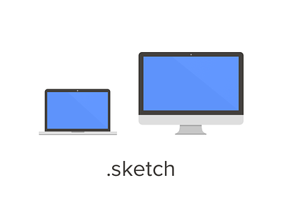Flat MacBook Pro and iMac (freebie) apple download flat free freebie imac mac macbook sketch