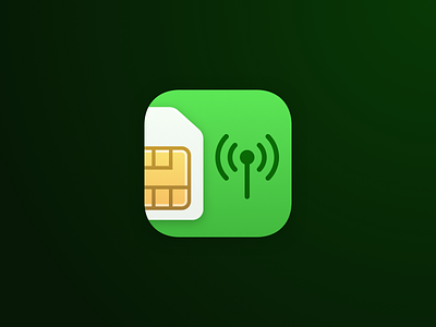 Telco Commands App Icon app icon green icon ios sim