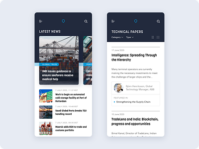 International News Portal app articles news publication ui