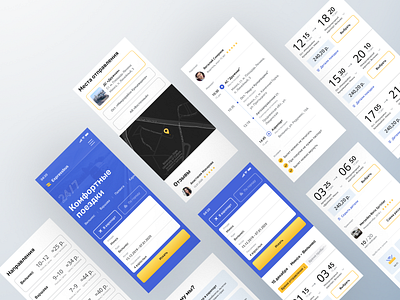 Passenger transportation concept – responsive blue booking card clean ui concept design interface passenger responsive transportation trip ui web