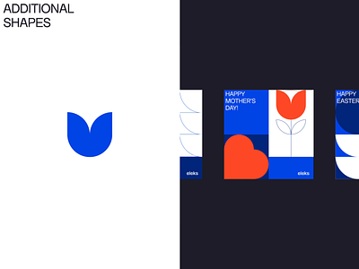 Eleks brand identity animation graphic design greeting cards identity illus illustration ui