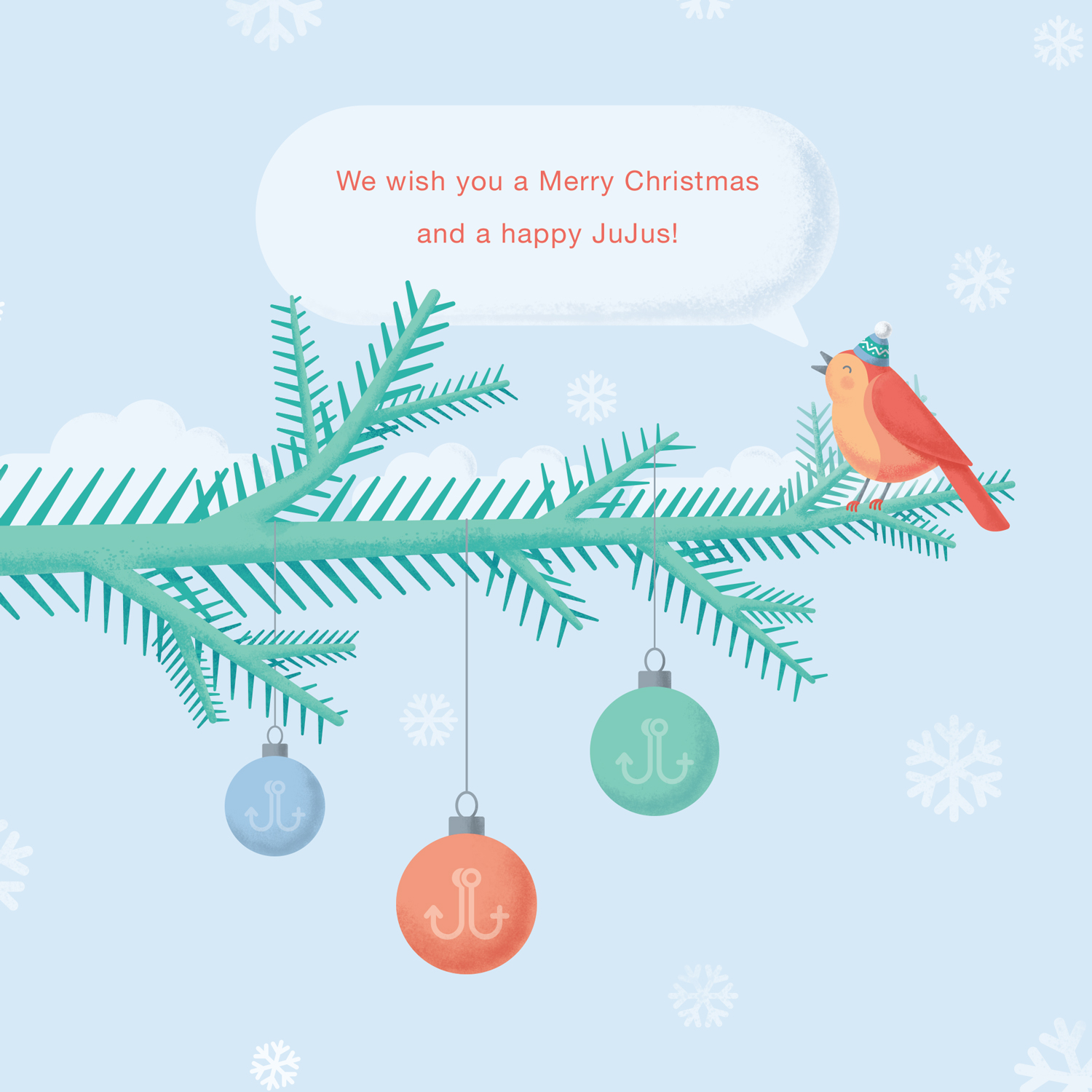 A promotional Christmas picture for a project by Olga Tkachenko on Dribbble