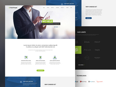 Fusionthought Website Redesign creative information technology company innovative landing page layout minimal website