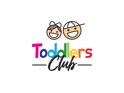 Toddlers Club Logo Design boy branding clean colorful creative creative era fun girl happy kids innovative kids club kids logo logo logo design modern playgroup toddlers vector