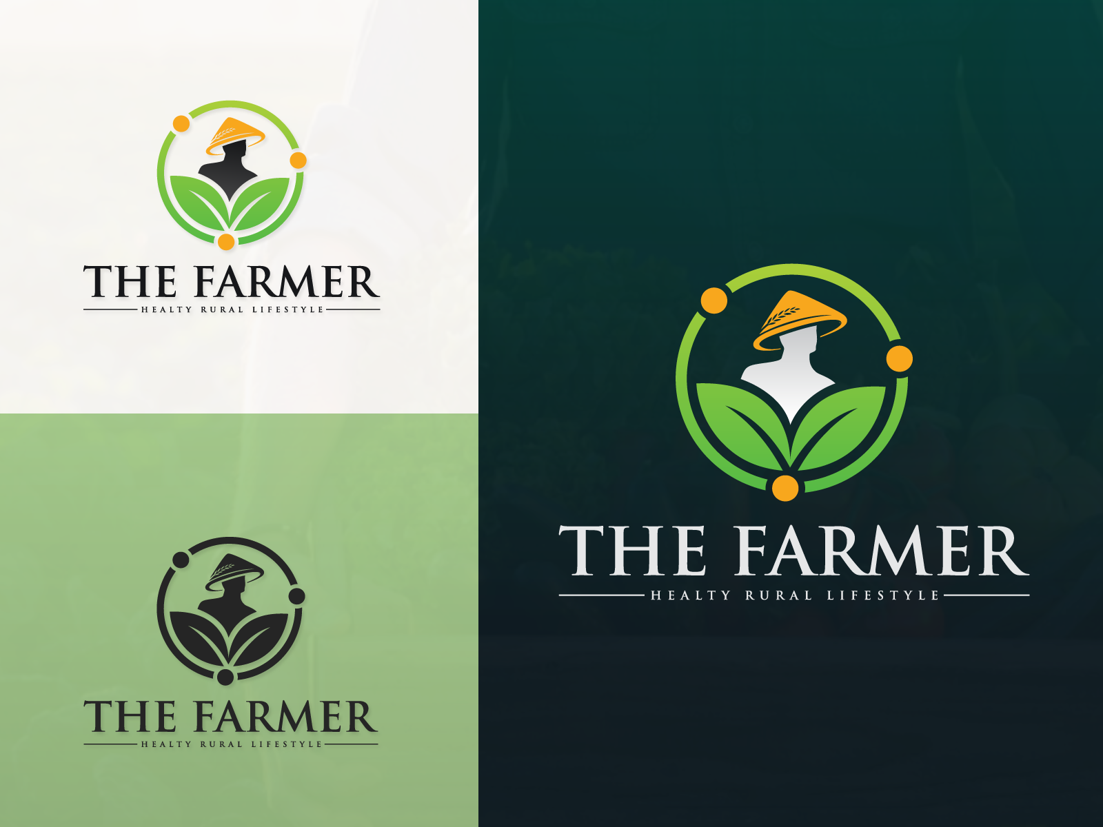 vintage farm logo design