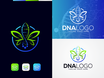 DNA logo | LEAF Logo | natural Logo |Logo Folio | 2021