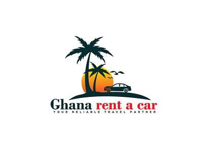 car rent branding design flat icon illustration logo type typography
