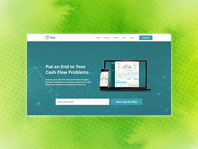 Payment service landing page