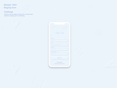 Daily UI 001 - Sign Up - #dailyui #001