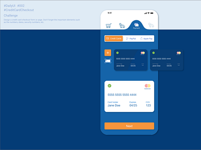 Daily UI 002 - Credit Card Checkout - #dailyui #002 adobe xd adobexd app daily ui daily ui 002 daily ui challenge dailyui design ui ux web