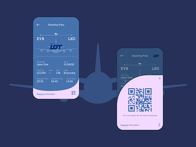Daily UI 024 - Boarding Pass - #daily #024 adobexd app daily 100 challenge daily ui challenge dailyui ui ux