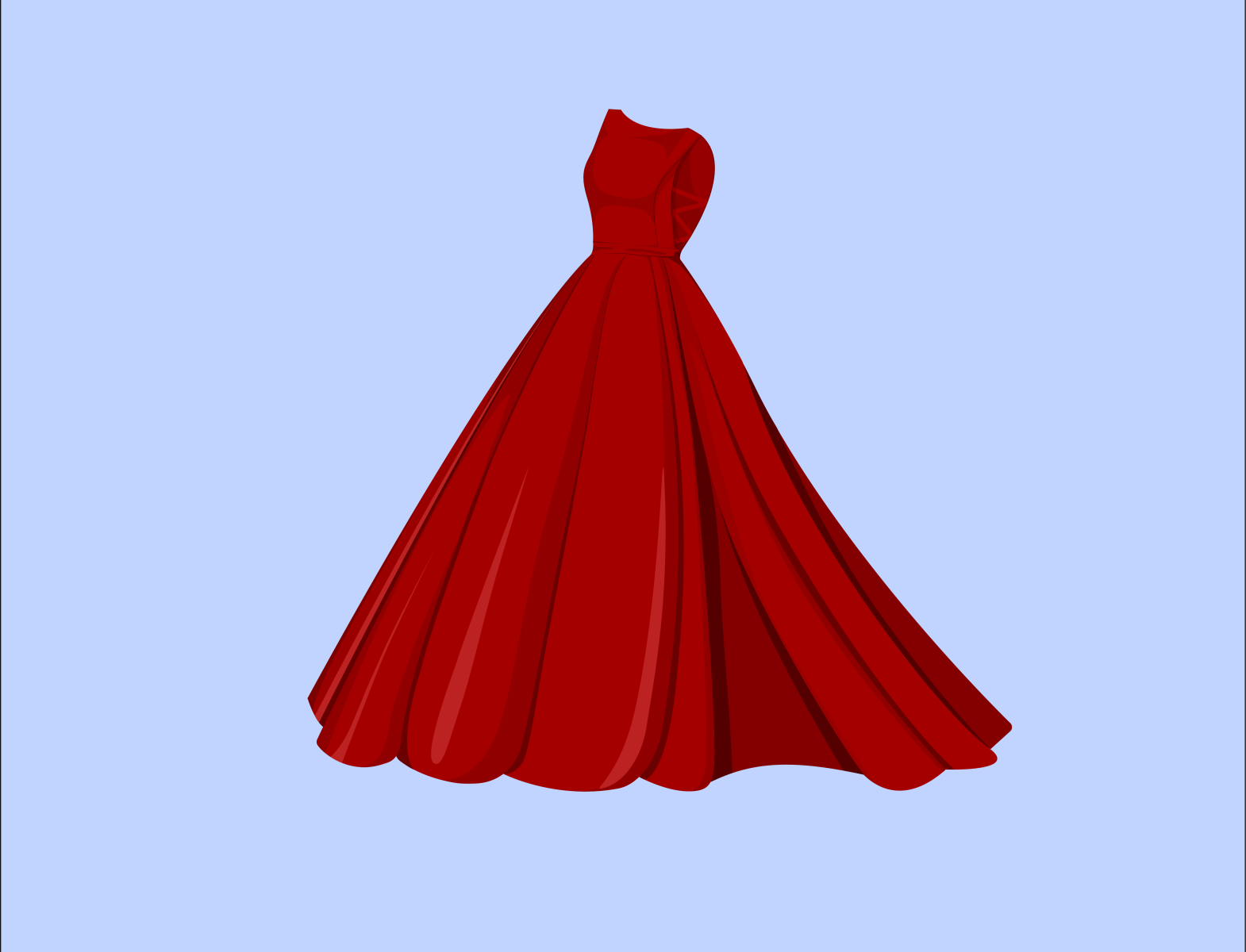 red dress cartoon png