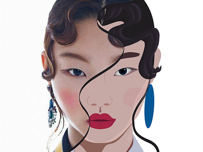 Beautiful Chinese Girl adobe illustrator digital art digitalart illustration illustration art illustrations illustrator vector vector illustration vectorart