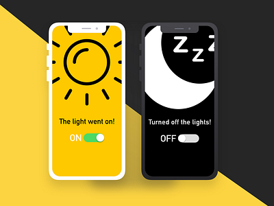 Daily UI 015. On/Off Switch. dailyui design diseño illustration light moon on off switch onoff switch poppy remote control sketch app sunny switch ui uidesign uipractice