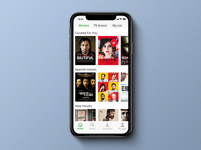 DailyUI 091 Curated For You. 100 day challenge 100 day ui challenge dailyui dailyui091 design diseño movie movie app movies sketch app spanish ui ui ux uidesign uipractice