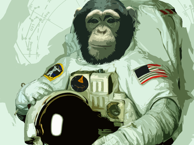 Astronaut astronaut chimp