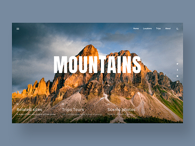 Web design about mountain map animation app branding design identity lettering ui vector web web design website