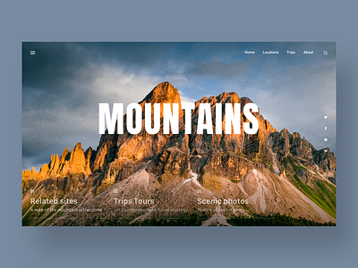 Web design about mountain map