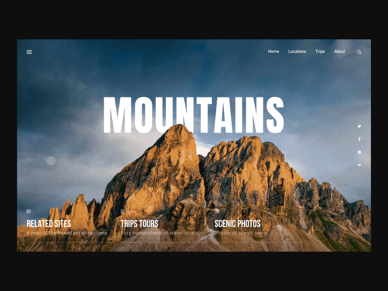 Map of mountains animation dynamic identity mountains ui web webdesign