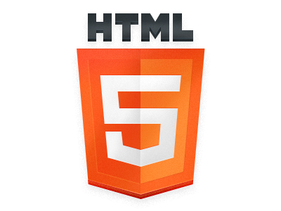 HTML5 Icon 3d grey html5 icon logo orange white