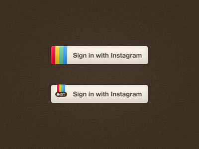 Instagram Sign in buttons
