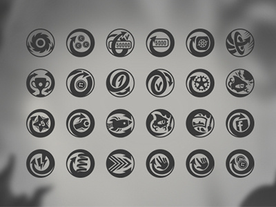 Missions icons for Riot Runners game app game icon ios mission riot runners set