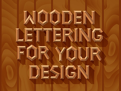 wooden font