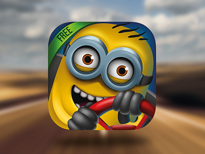 Game icon for Minion Racer app art character game graphic icon ios minion racer