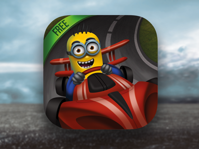 Game icon for Minion Racer app art character game graphic icon ios minion racer