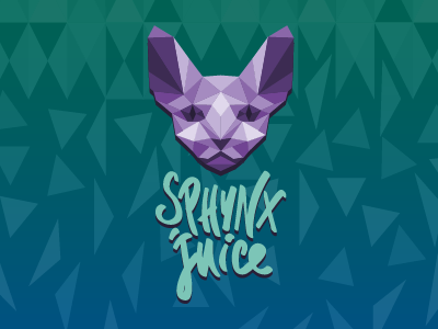 Sphynx Juice cat flat logo triangle