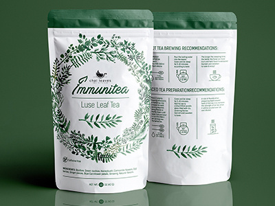 Immunitea botanical floral herbal herbs organic package tea