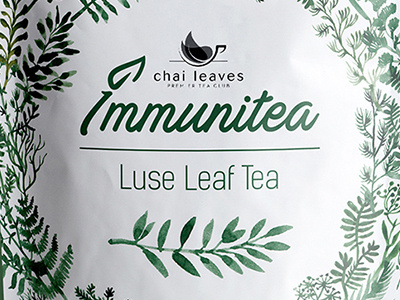 Immunitea botanical floral health herbal herbs immunitea logo organic tea