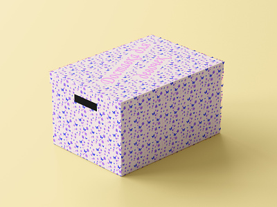 Storage Box box branding delivery design girlie girls illustration pattern pink storage box storaging vector